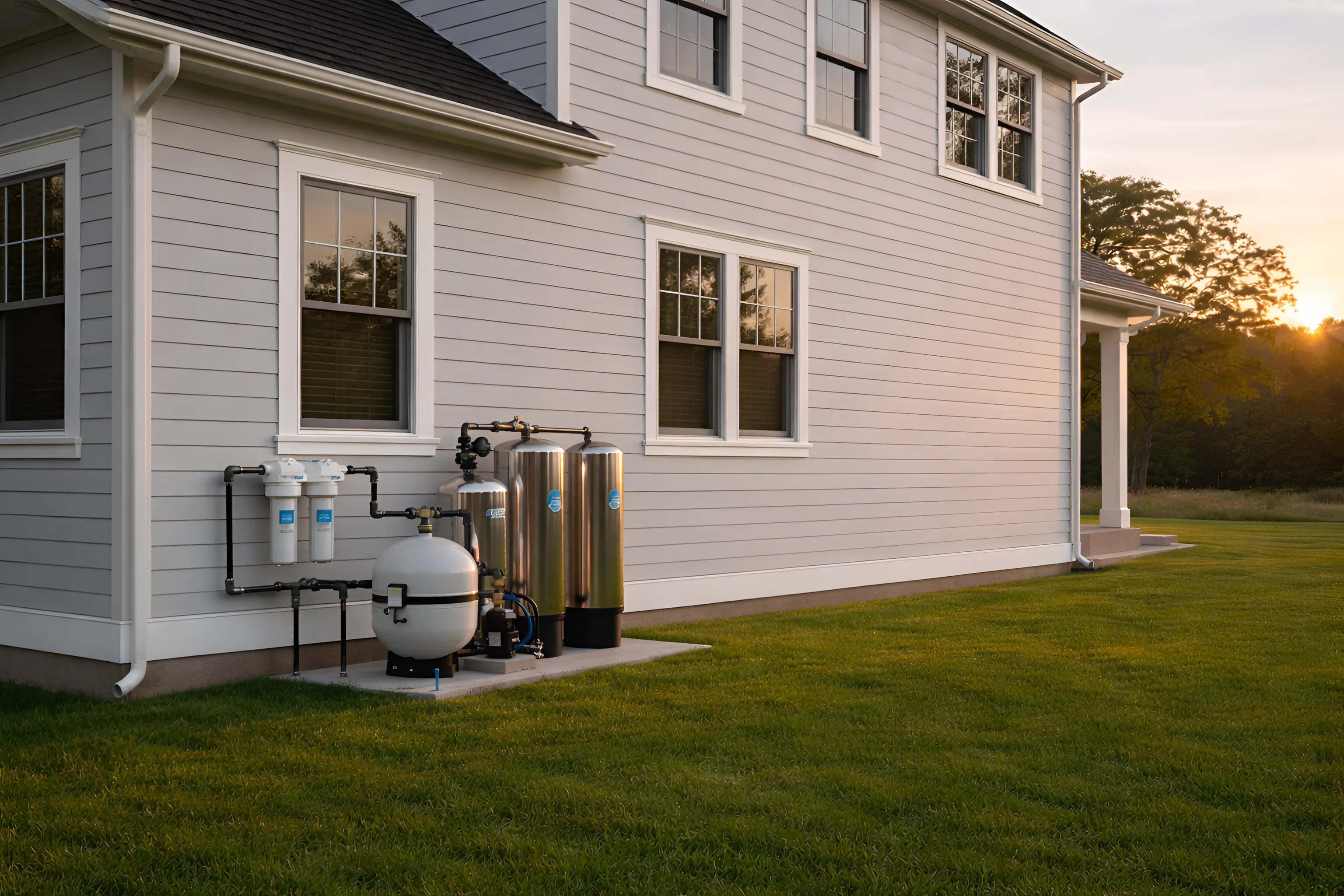 Well water system installation background